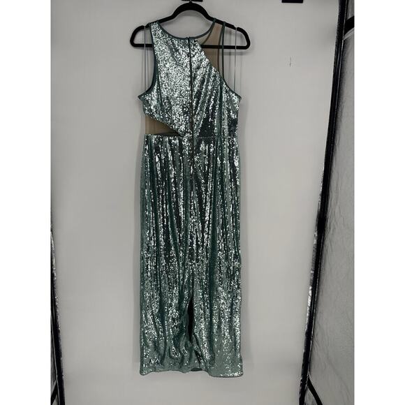 TOCCIN Blue Sequin Cut Out Gown - Picture 5 of 10